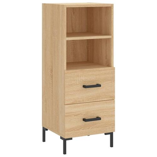 Skænk 34,5x34x90 cm konstrueret træ sonoma-eg