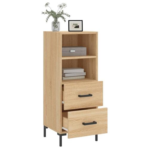Skænk 34,5x34x90 cm konstrueret træ sonoma-eg