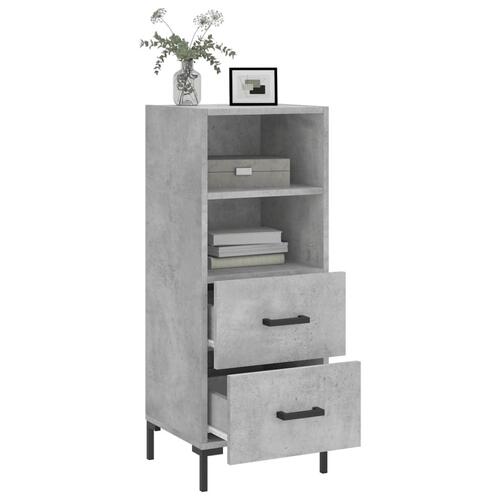 Skænk 34,5x34x90 cm konstrueret træ betongrå