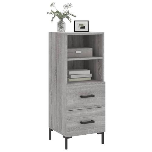Skænk 34,5x34x90 cm konstrueret træ grå sonoma-eg