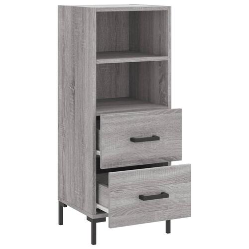 Skænk 34,5x34x90 cm konstrueret træ grå sonoma-eg