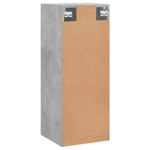 Vægskab 34,5x34x90 cm konstrueret træ betongrå