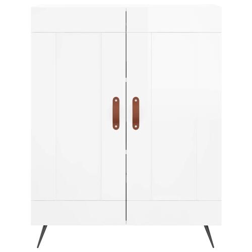 Skænk 69,5x34x90 cm konstrueret træ hvid højglans