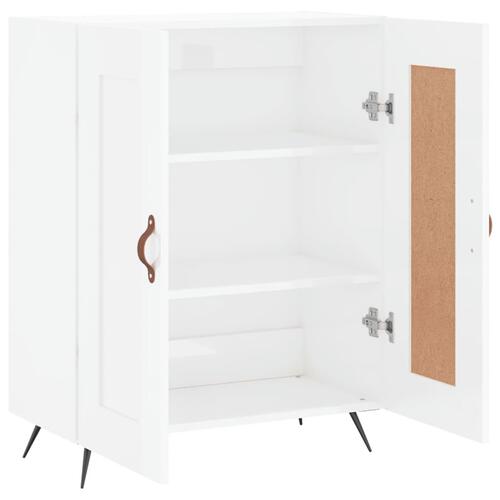 Skænk 69,5x34x90 cm konstrueret træ hvid højglans
