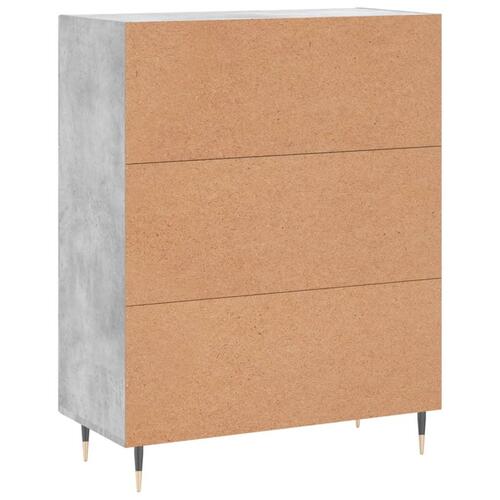 Skænk 69,5x34x90 cm konstrueret træ betongrå