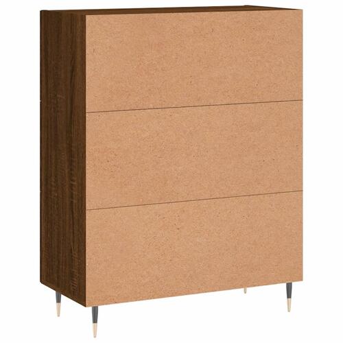 Skænk 69,5x34x90 cm konstrueret træ brun egetræsfarve