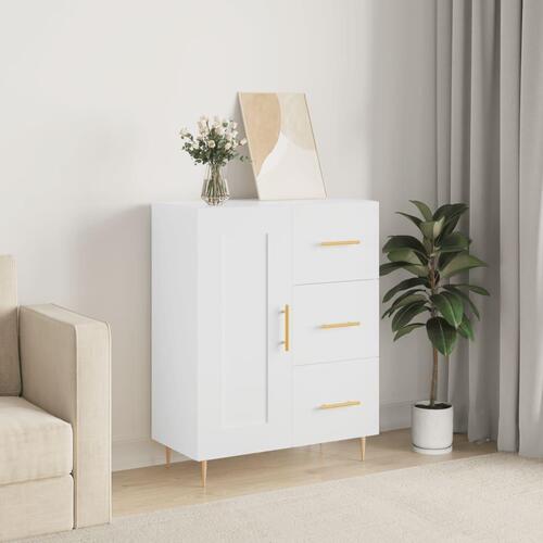 Skænk 69,5x34x90 cm konstrueret træ hvid
