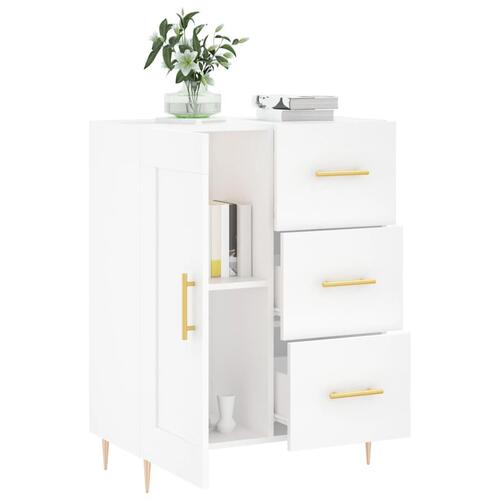 Skænk 69,5x34x90 cm konstrueret træ hvid