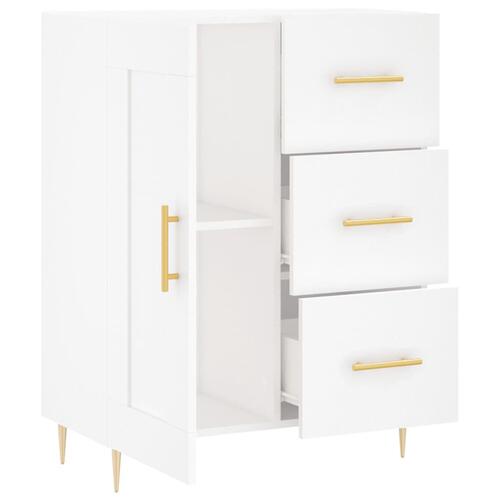 Skænk 69,5x34x90 cm konstrueret træ hvid
