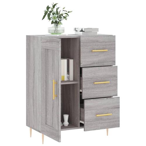 Skænk 69,5x34x90 cm konstrueret træ grå sonoma-eg