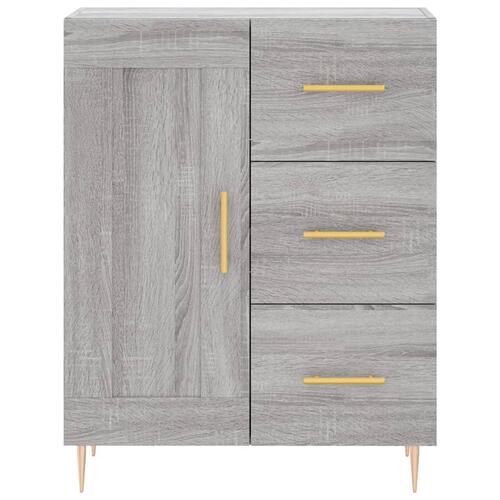 Skænk 69,5x34x90 cm konstrueret træ grå sonoma-eg