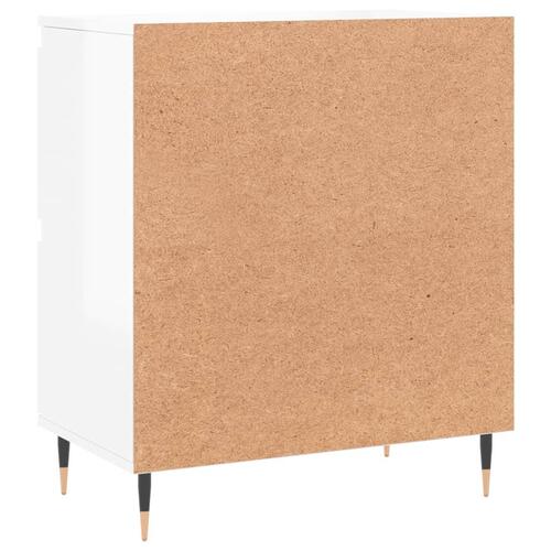 Skænk 60x35x70 cm konstrueret træ hvid højglans