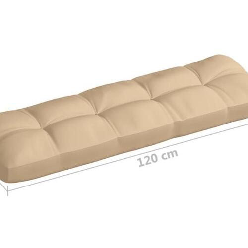 Hynde til pallesofa 120x40x10 cm beige (OUTLET A)