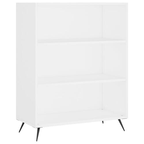 Højskab 69,5x34x180 cm konstrueret træ hvid