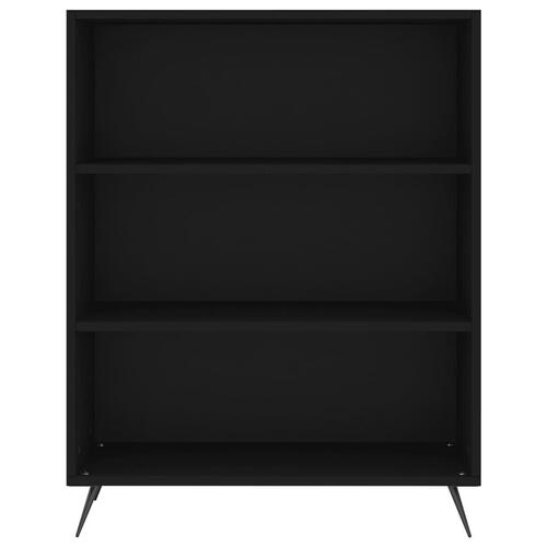Højskab 69,5x34x180 cm konstrueret træ sort