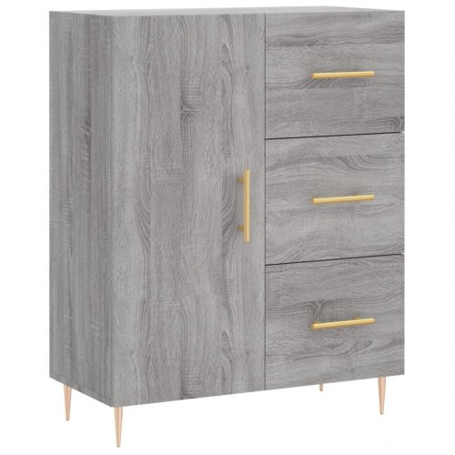 Højskab 69,5 x 34 x 180 cm i konstrueret træ - grå sonoma-eg