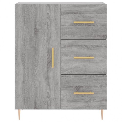 Højskab 69,5 x 34 x 180 cm i konstrueret træ - grå sonoma-eg