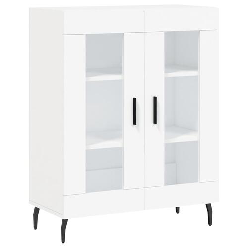 Højskab 69,5x34x180 cm konstrueret træ hvid