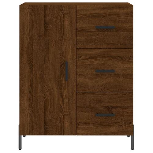 Højskab 69,5x34x180 cm konstrueret træ brun egetræsfarve