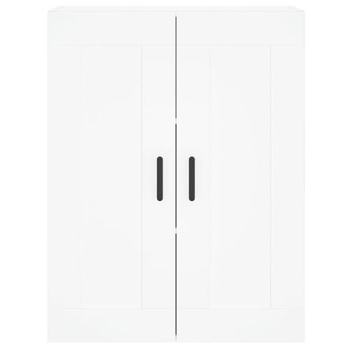 Højskab 69,5x34x180 cm konstrueret træ hvid