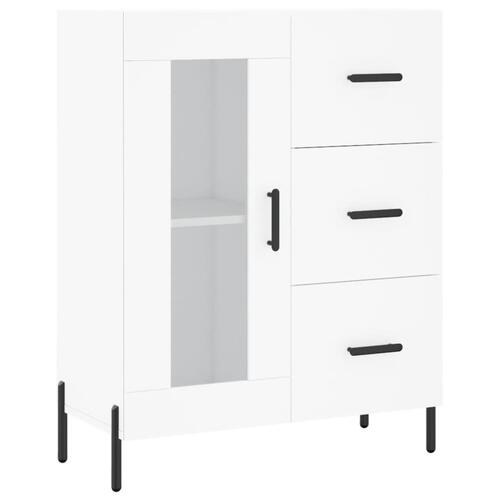 Højskab 69,5x34x180 cm konstrueret træ hvid