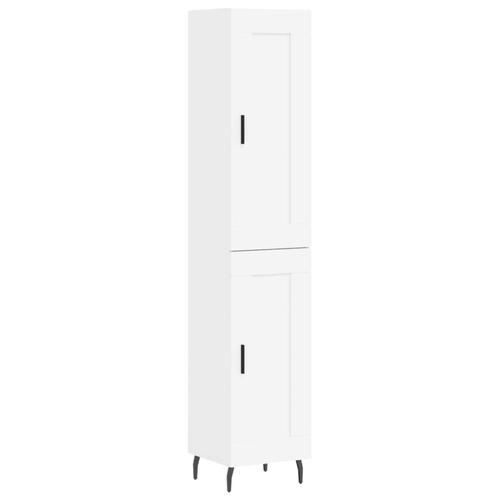 Skab 34,5x34x180 cm konstrueret træ hvid