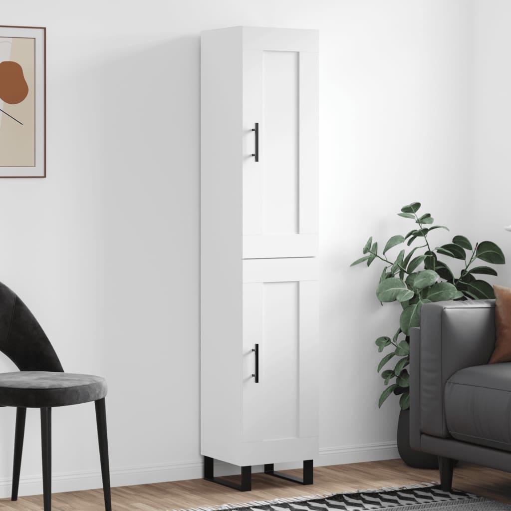 Skab 34,5x34x180 cm konstrueret træ hvid