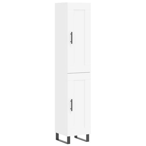 Skab 34,5x34x180 cm konstrueret træ hvid