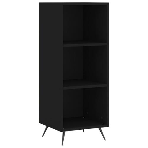 Skab 34,5x34x180 cm konstrueret træ sort