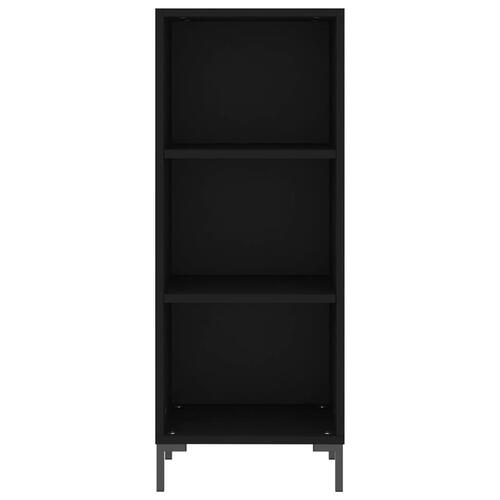 Skab 34,5x34x180 cm konstrueret træ sort