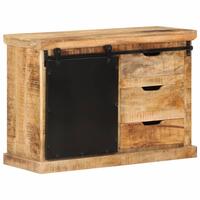 Skænk 80x30x55 cm massivt ru mangotræ