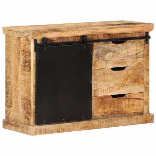 Skænk 80x30x55 cm massivt ru mangotræ