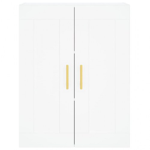 Højskab 69,5x34x180 cm konstrueret træ hvid