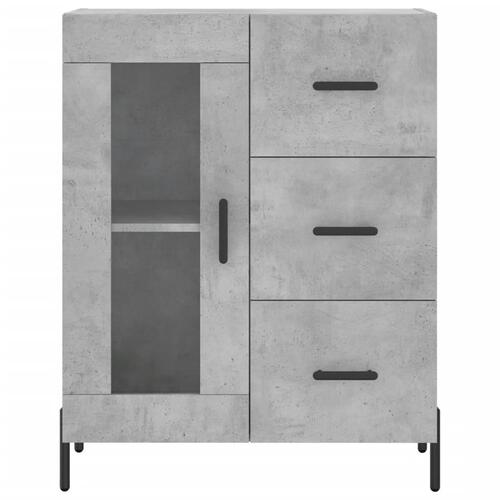 Højskab 69,5x34x180 cm konstrueret træ betongrå