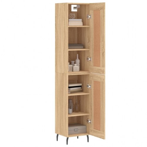 Skab 34,5x34x180 cm konstrueret træ sonoma-eg