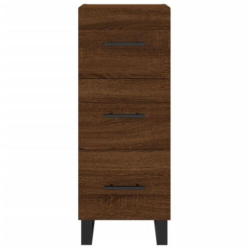Skab 34,5x34x180 cm konstrueret træ brun egetræsfarve