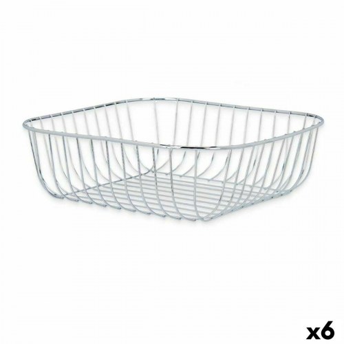Frugtskål Kinvara CN-W7267-2 CHROME Sølvfarvet Metal 30 x 9 x 30 cm (6 enheder)