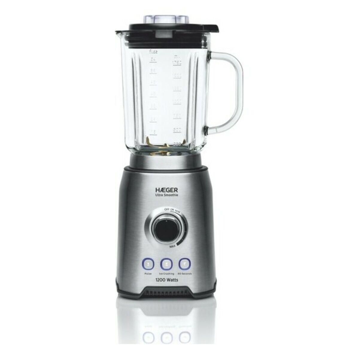 Haeger kop-blender 1200 W - 1,75 l glas, isknusning