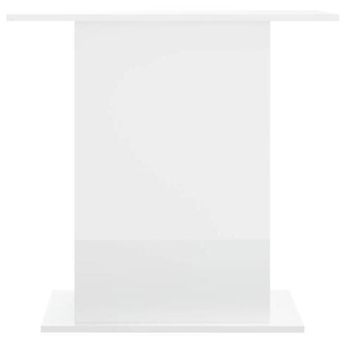 Akvariebord 75x36x72,5 cm konstrueret træ hvid højglans