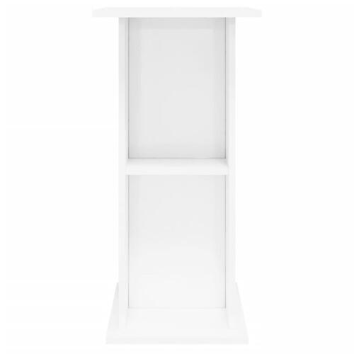 Akvariebord 75x36x72,5 cm konstrueret træ hvid højglans