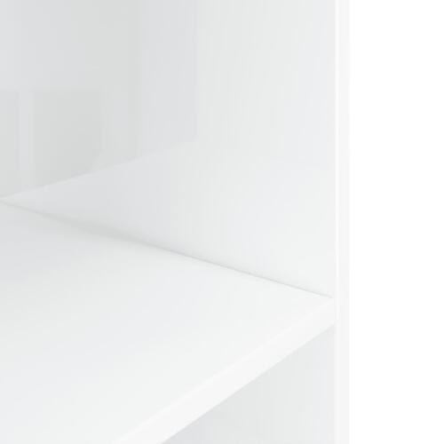 Akvariebord 75x36x72,5 cm konstrueret træ hvid højglans