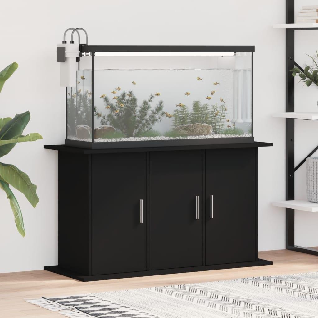 Akvariebord 101x41x58 cm konstrueret træ sort