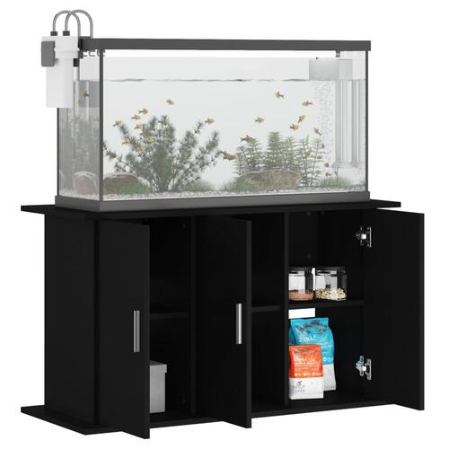 Akvariebord 101x41x58 cm konstrueret træ sort