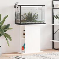 Akvariebord 75x36x72,5 cm konstrueret træ hvid