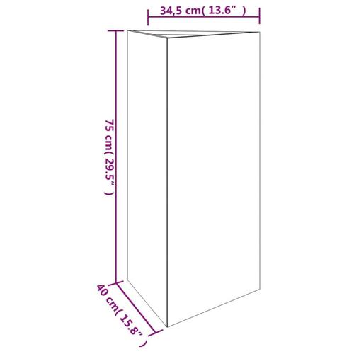 Plantekrukke 40x34,5x75 cm cortenstål