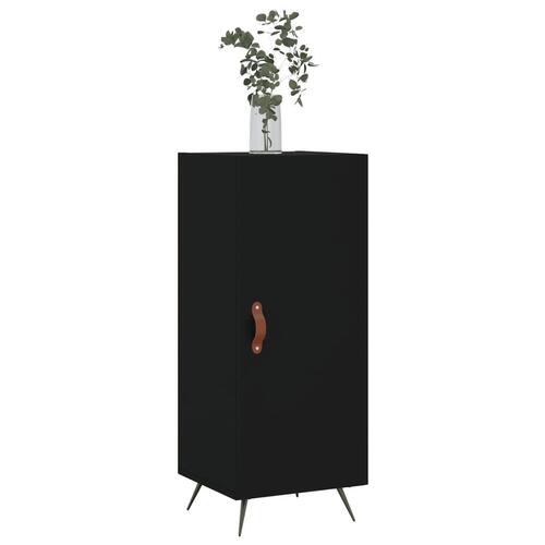 Skænk 34,5x34x90 cm konstrueret træ sort