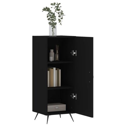 Skænk 34,5x34x90 cm konstrueret træ sort