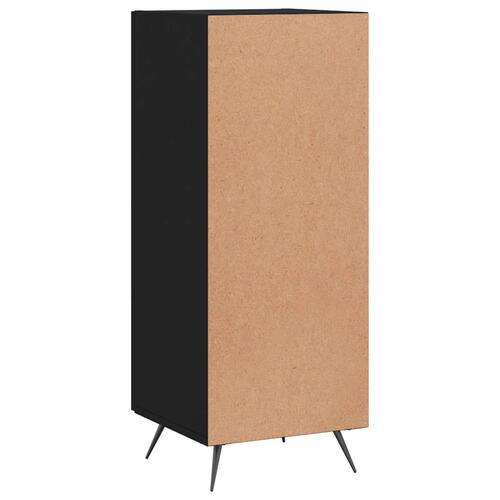 Skænk 34,5x34x90 cm konstrueret træ sort