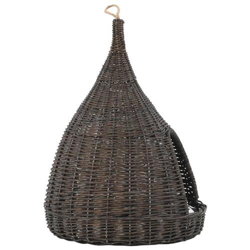 Kattehus med hynde 40x60 cm tipi naturpil grå
