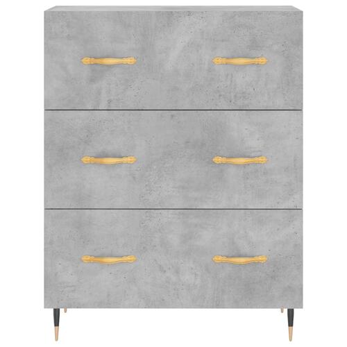Højskab 69,5x34x180 cm konstrueret træ betongrå
